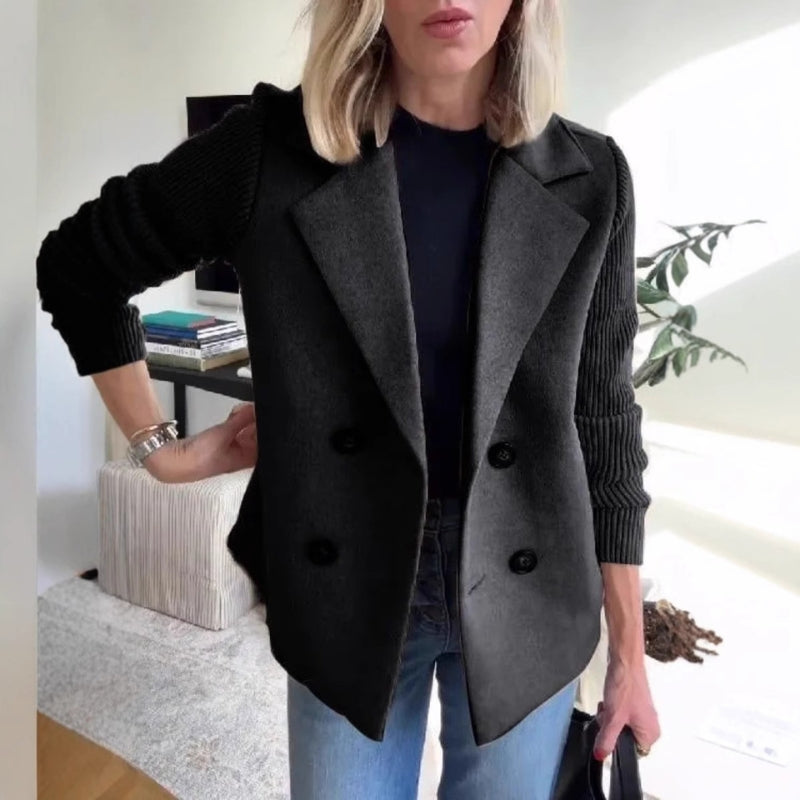 Velin Women’s Sweater Blazer – Knitted Casual Jacket