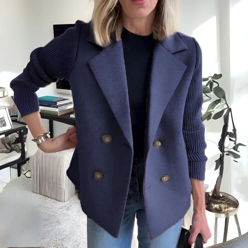 Velin Women’s Sweater Blazer – Knitted Casual Jacket