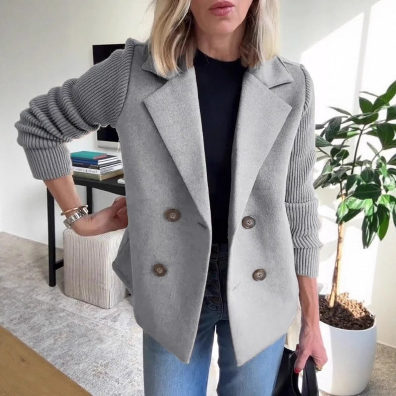 Velin Women’s Sweater Blazer – Knitted Casual Jacket