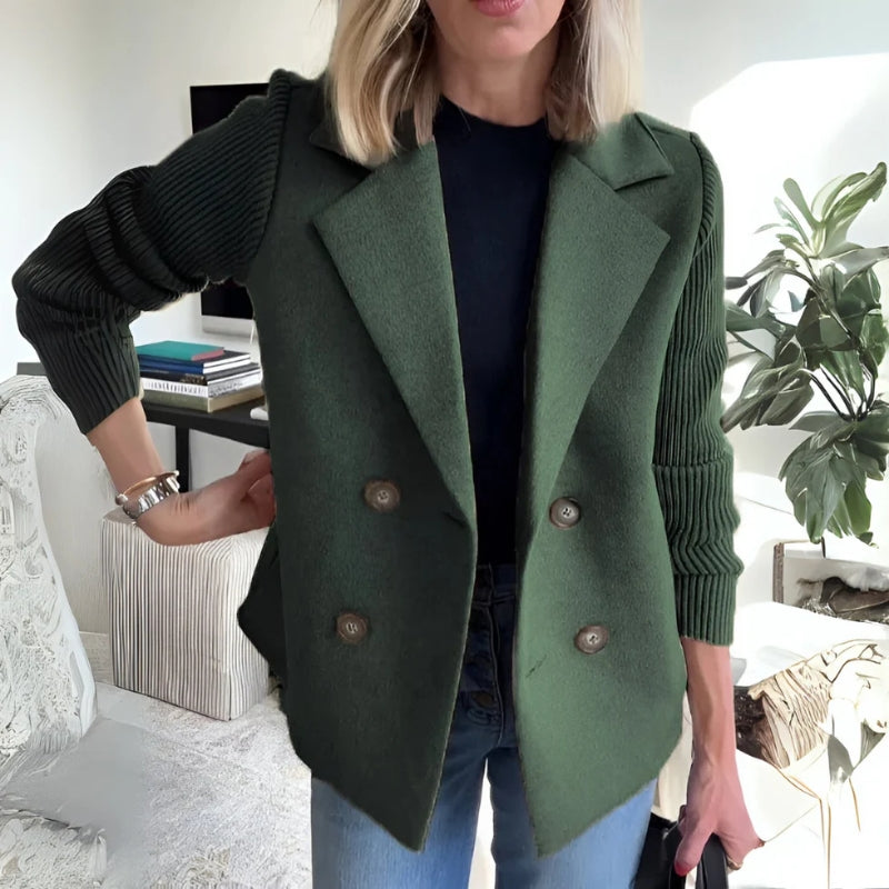 Velin Women’s Sweater Blazer – Knitted Casual Jacket