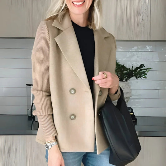 Velin Women’s Sweater Blazer – Knitted Casual Jacket