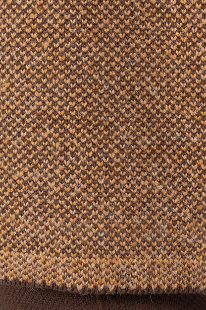 Women’s Reversible Knit Coat Brown – Elegant and Comfortable